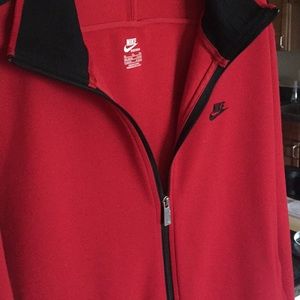 Nike Red Sweatshirt Jacket Zip Up